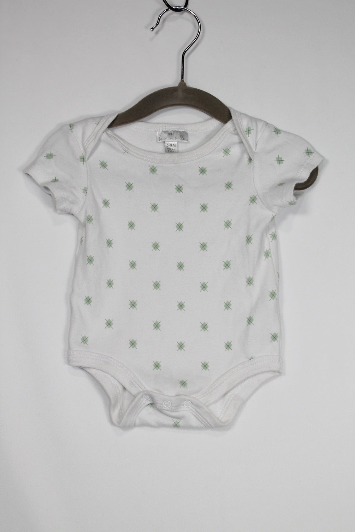 6-9m tres beau et belle Bodysuit - White