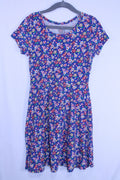 7/8Y George Dress - Blue w/Floral