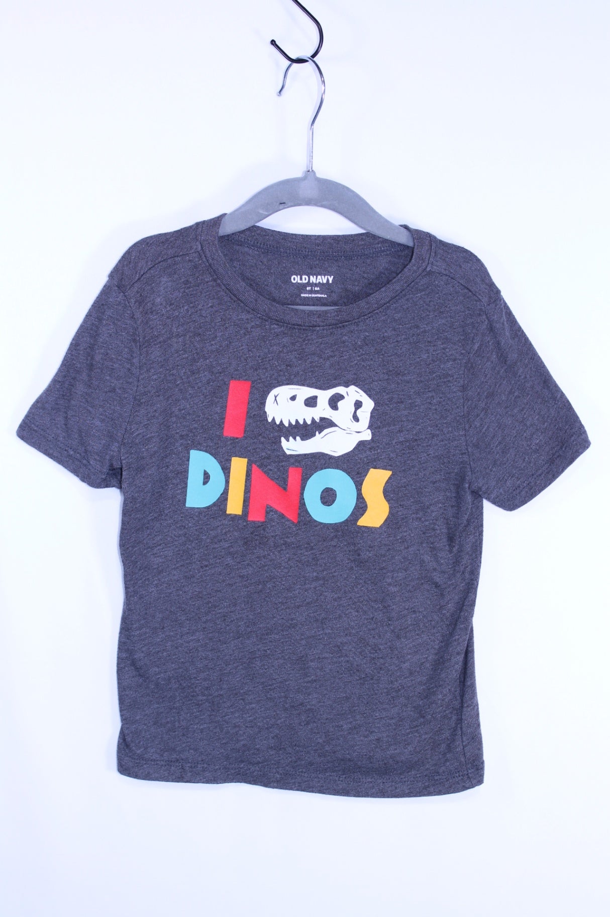 6T Old Navy T-Shirt - Grey w/Dino