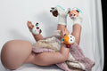 0-3m infantino Rattle Socks - Zoo Animals