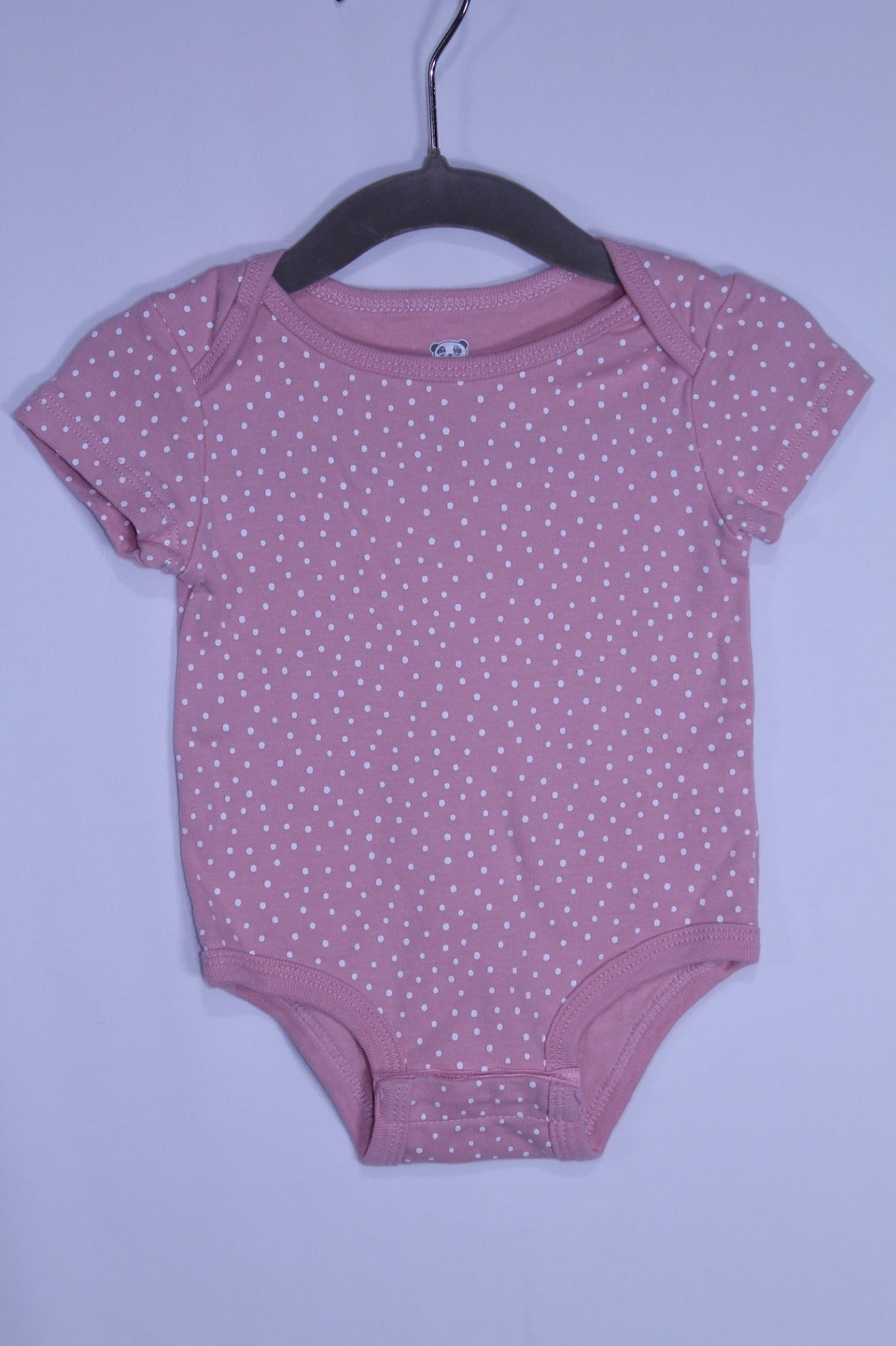 6-9m Pekkle Bodysuit - Pink w/Dots