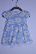 6-9m Baby Bundles Bodysuit Dress - Blue Daisy