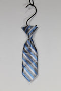 0-12m Unknown Suit Tie - Blue and Silver