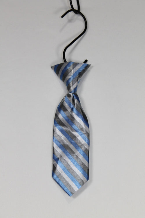 0-12m Unknown Suit Tie - Blue and Silver