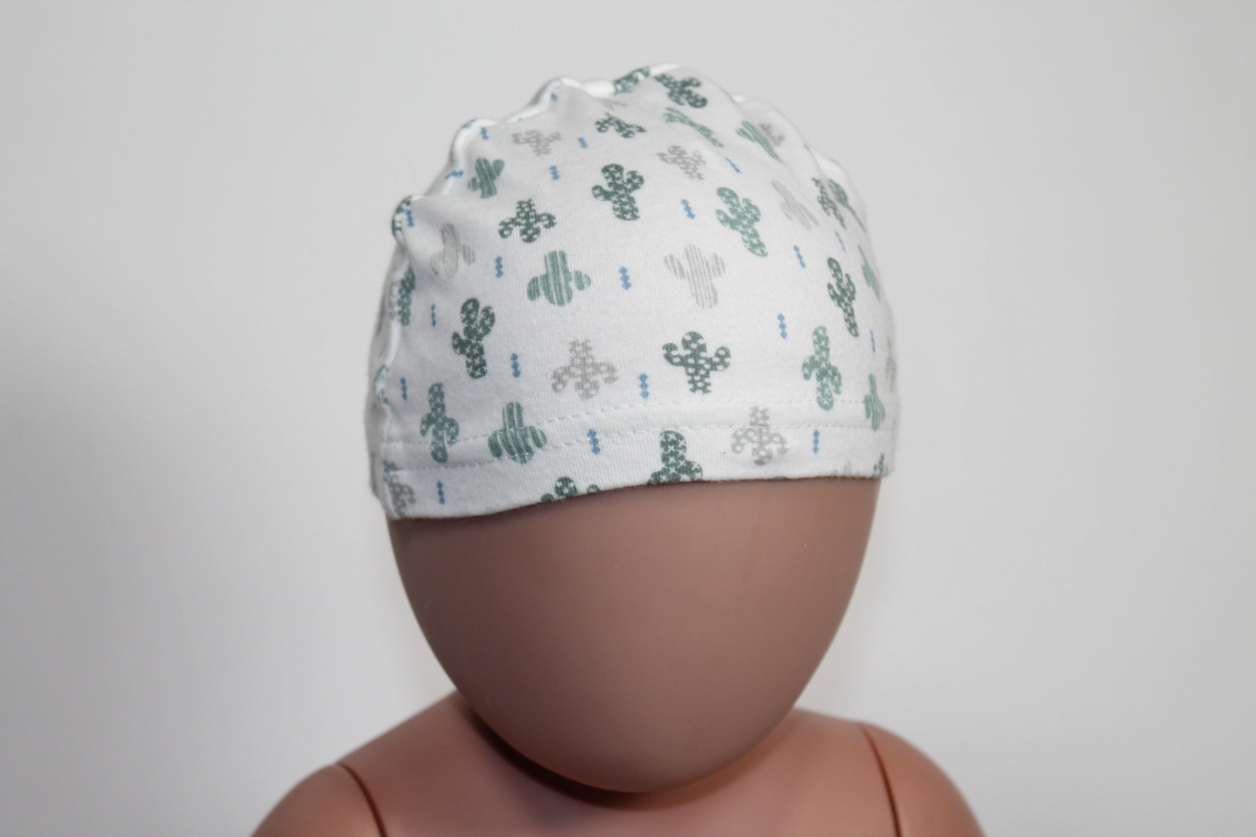 Newborn Sterling Baby Newborn Hats - White w/Cacti