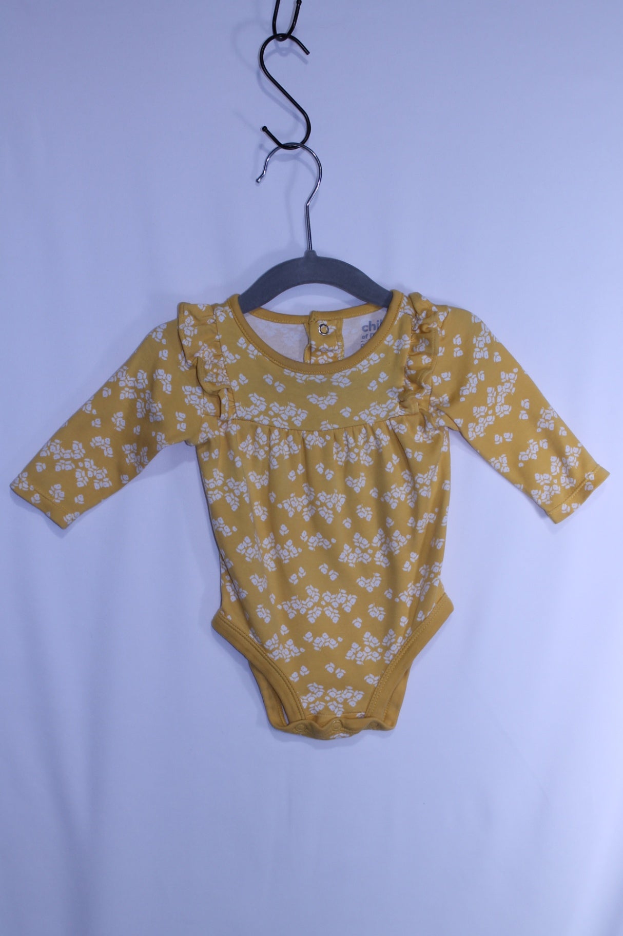 0-3m Child of Mine Bodysuit - Yellow Floral