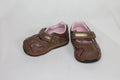 2T - Shoes Wee Walkers Baby Shoes - Brown w/Hearts