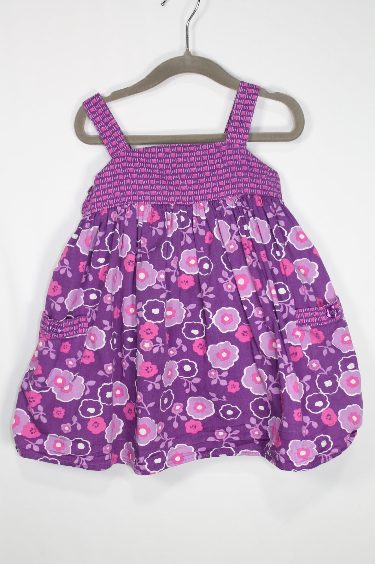 18-24m C.C. Bates Dress - Purple Floral