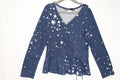 10 Rebel Sugar Girls Long Sleeve Shirt - Navy w/Stars