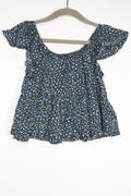 6/7Y GAP Crop-Top - Black Floral