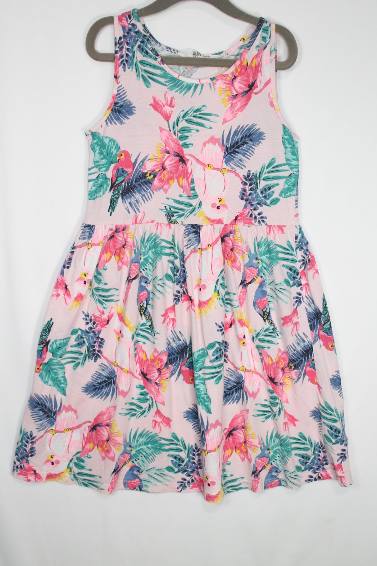 8/10Y H&M Dress - Pink w/Birds