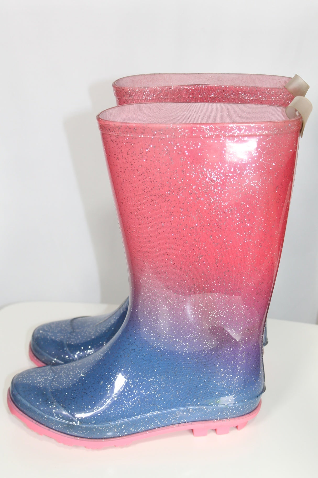 3K - Shoes Unknown Rubber Boots - Pink and Purple Glitter