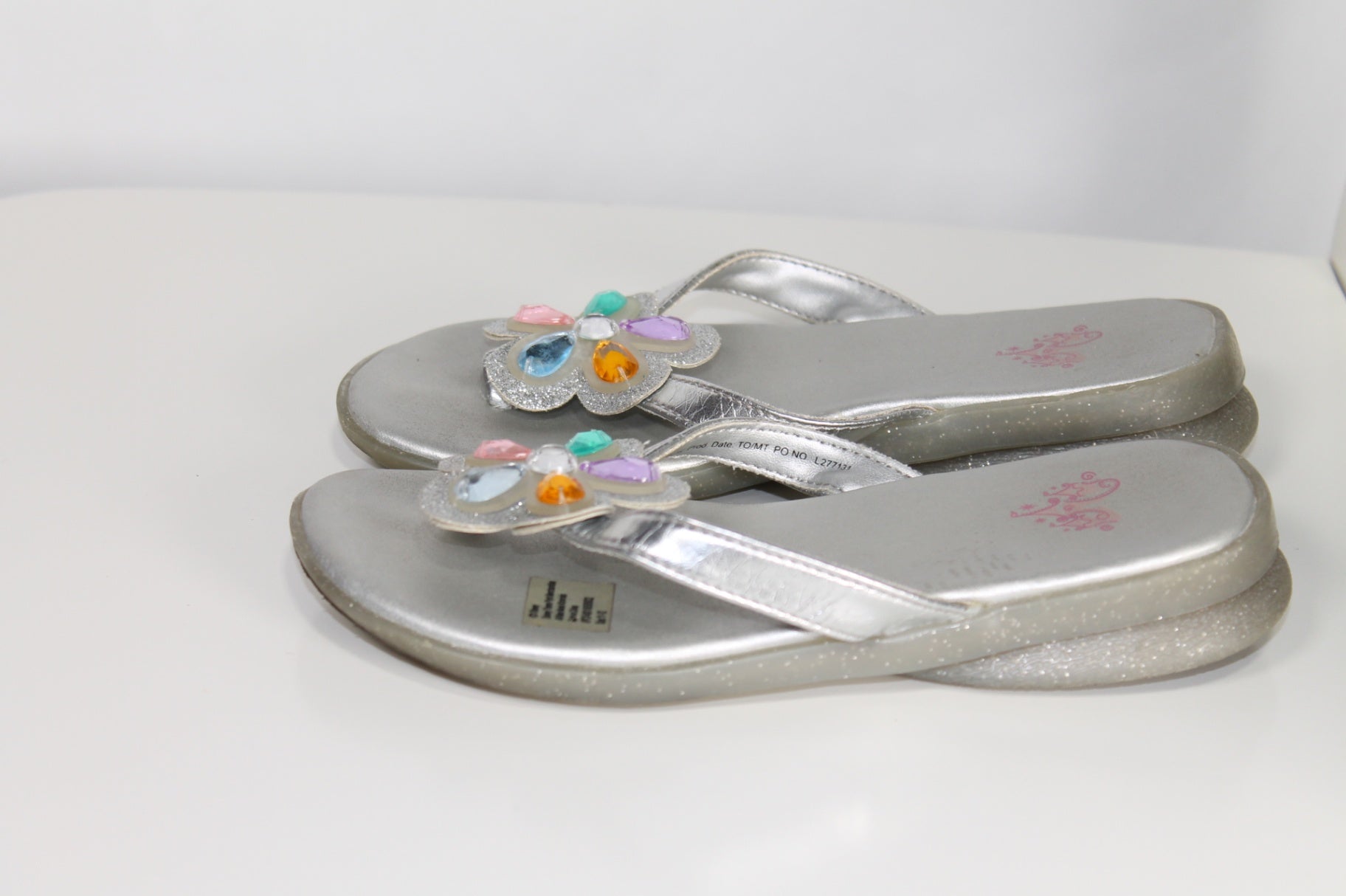 11/12K - Shoes Disney Sandals - Silver w/Gems