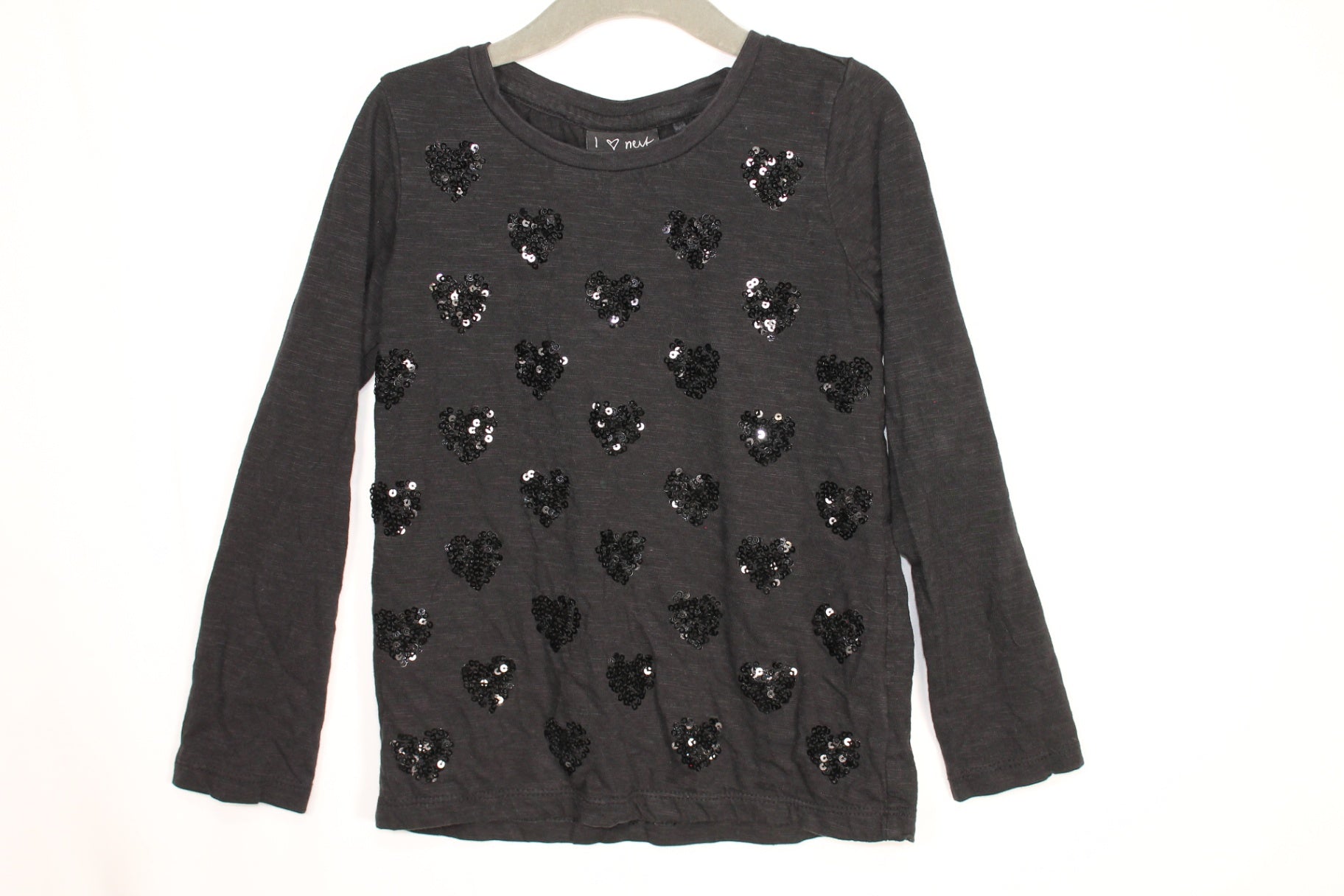 5T Next Long Sleeve Shirt - Black w/Hearts