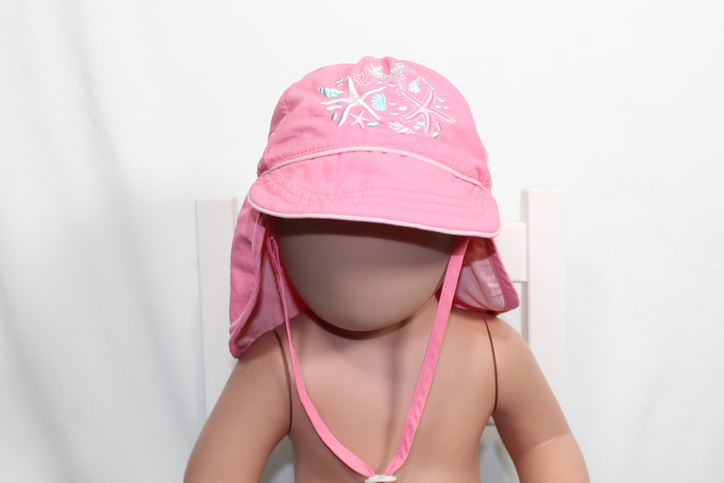 0-6m CaliKids Sun Hat - Pink w/Starfish