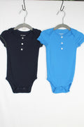 6-12m Joe Fresh 2-Piece: Bodysuits - Navy and Blue