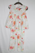 9-12m First Impressions 2-Piece: Shirt and Pants - White w/Floral