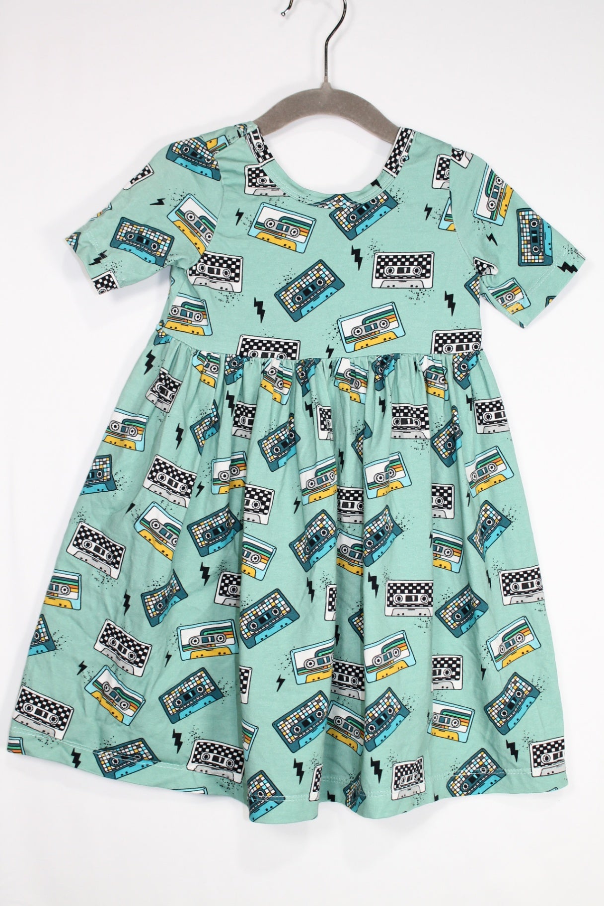 3T Peanut and Bumble Dress - Green w/Tapes