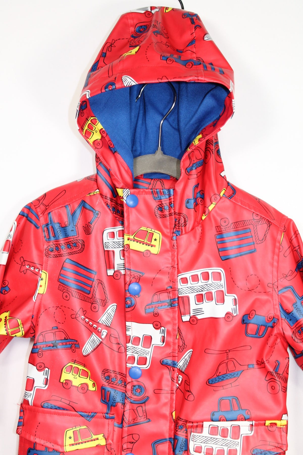 3T Joe Fresh Rain Coat - Red w/Vehicles