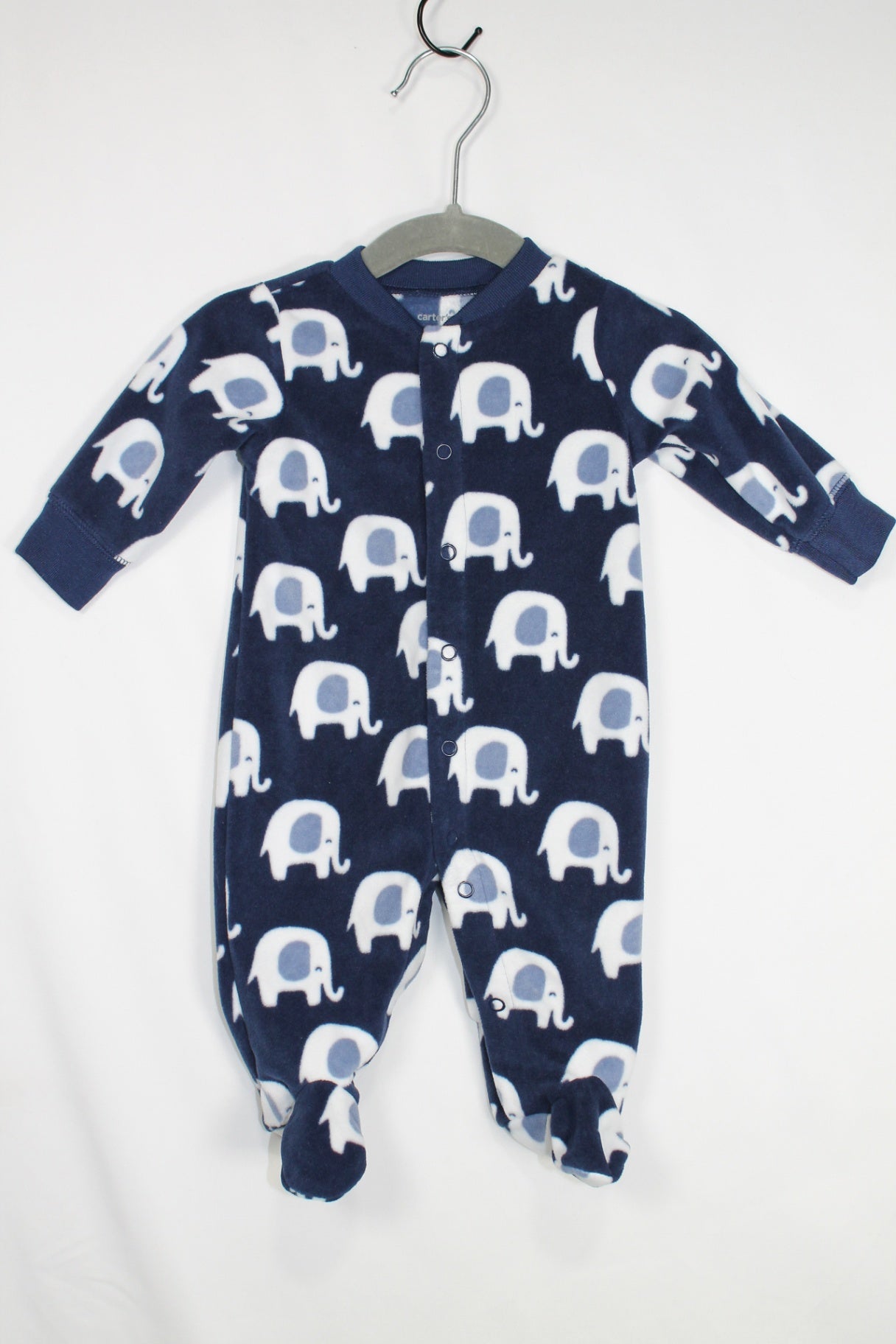 0-3m Carter's Sleeper - Blue and White