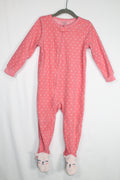 2T Carter's Sleeper - Pink w/Polka Dots