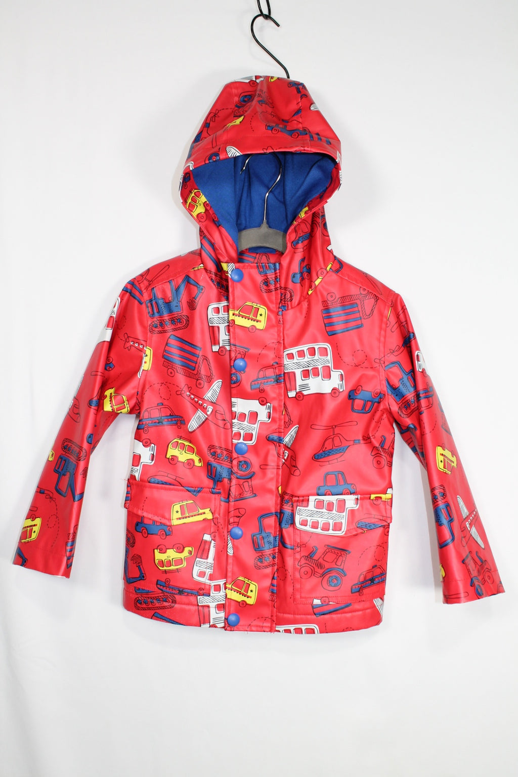 3T Joe Fresh Rain Coat - Red w/Vehicles