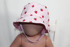 0-12m Joe Fresh Sun Hat - Pink w/Strawberries