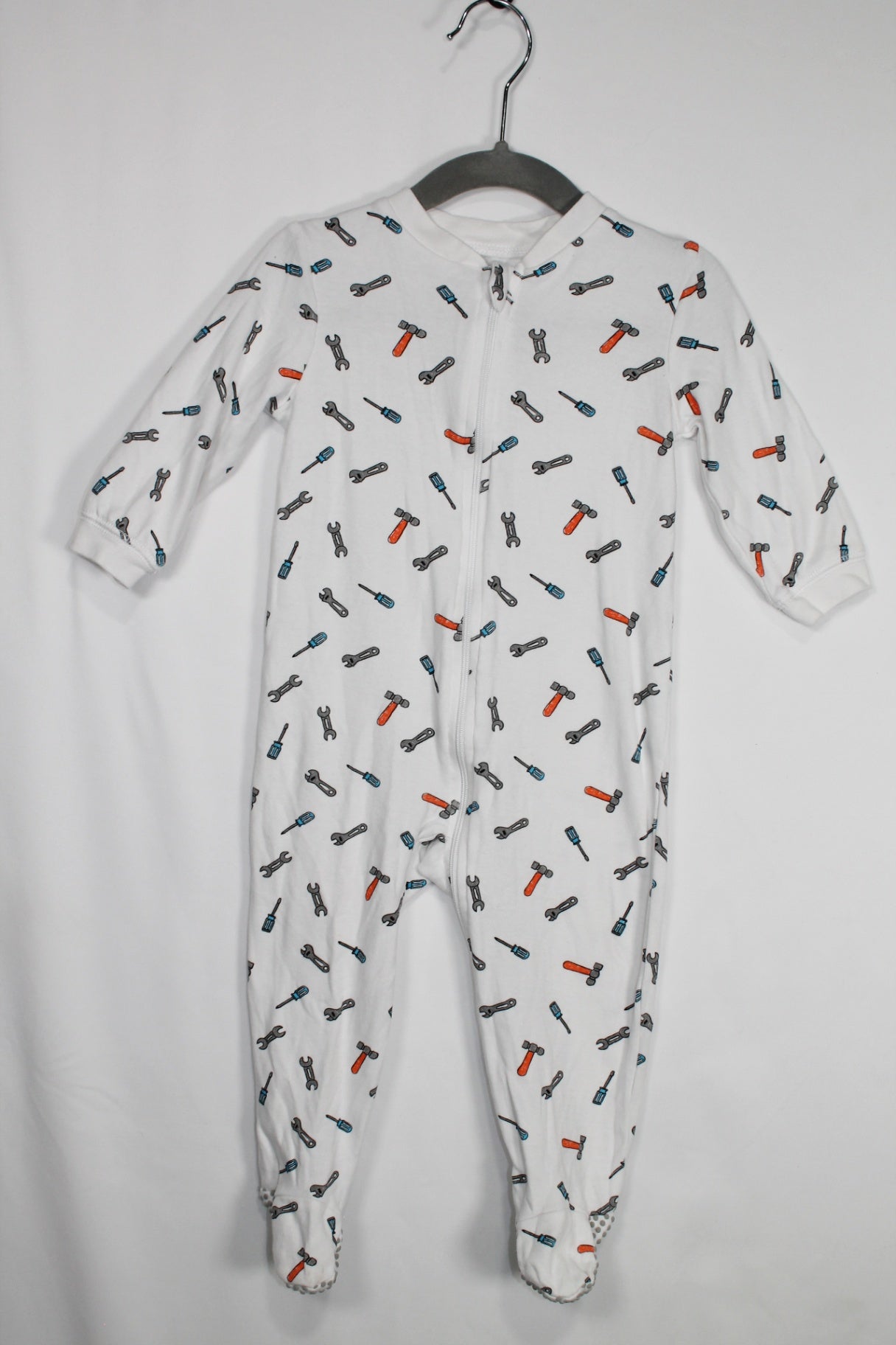 12-18m George Sleeper - White w/Tools