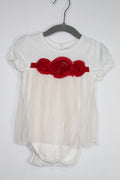 12-18m The Children's Place Bodysuit Dress - Cream