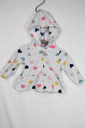 3-6m Carter's Sweater - White w/Hearts