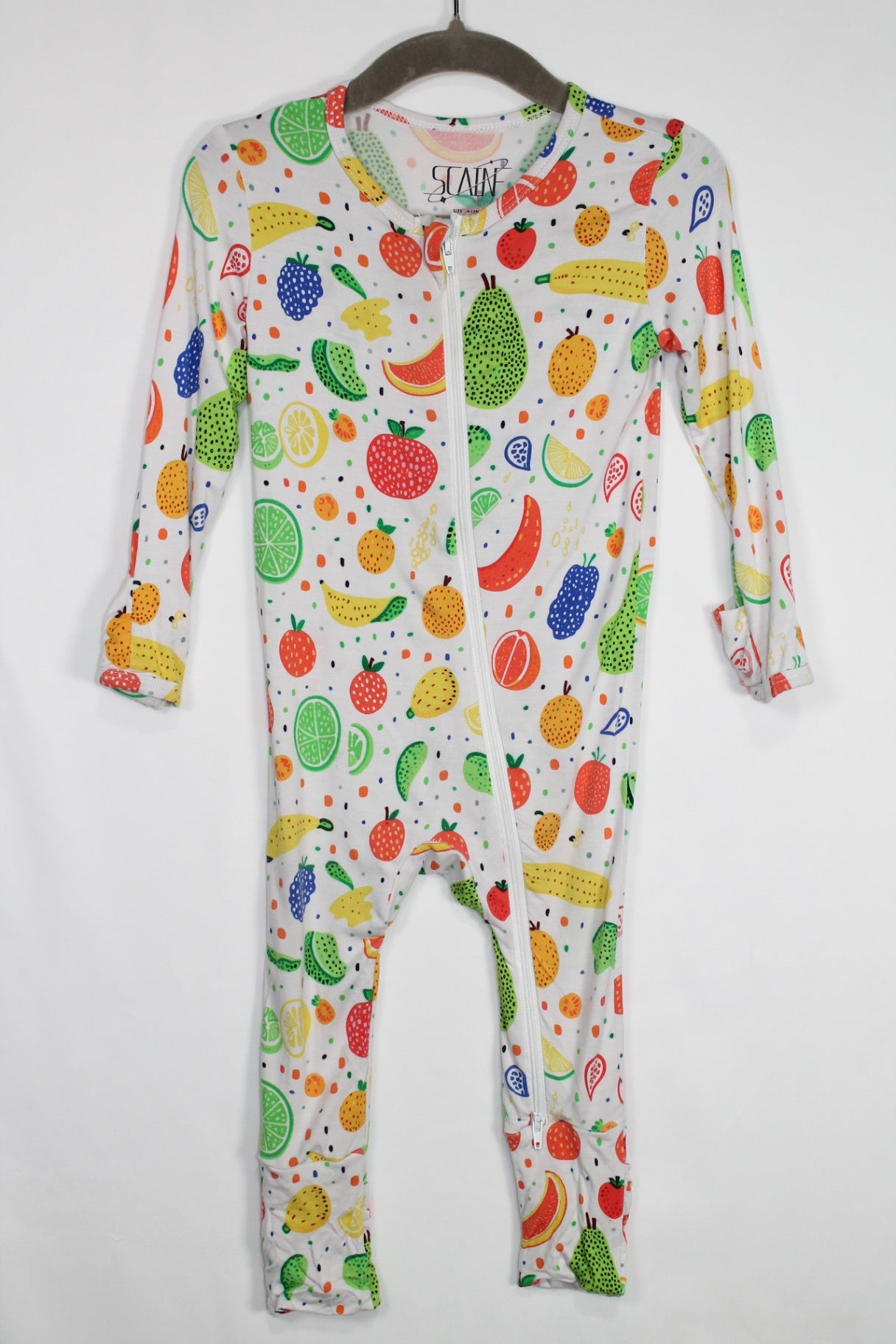 9-12m SCAINF Sleeper - White and Fruit