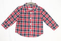 6-12m Joe Fresh Button-Up Shirt - Red and Navy Plaid