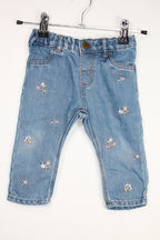 6-9m H&M Jeans - Blue w/Floral