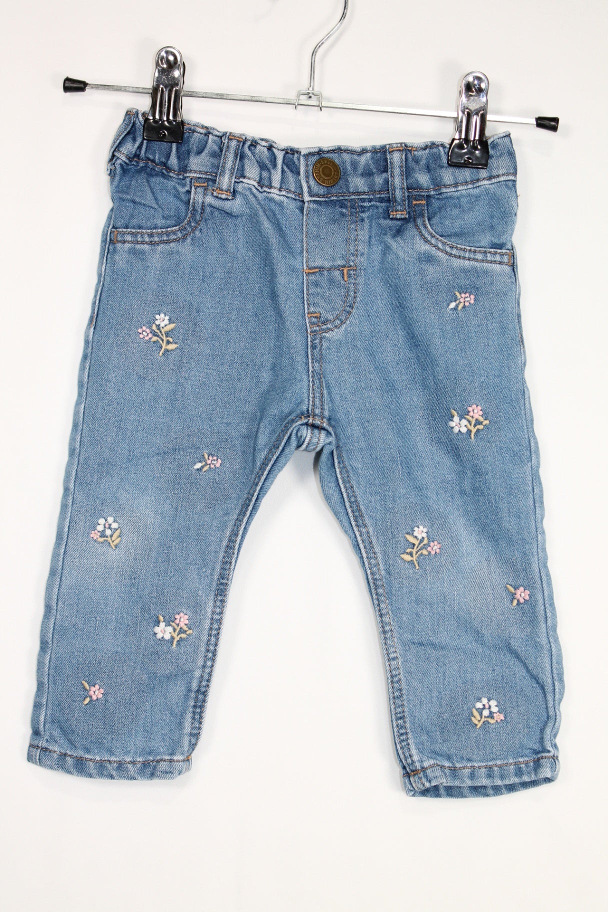6-9m H&M Jeans - Blue w/Floral