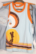 5/6Y Disney 2-Piece: Button-Up and Tank Shirt - Blue