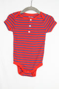 6-12m Joe Fresh Bodysuit - Red and Blue