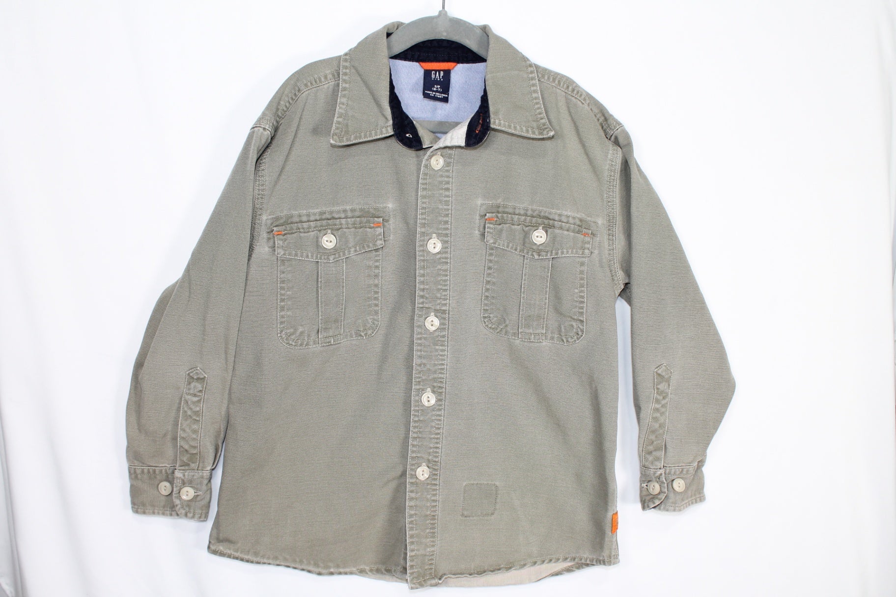 6/7Y GAP Button-Up Shirt - Green