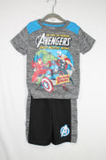 4 Marvel 2-Piece: Shirt and Shorts - Black and Blue