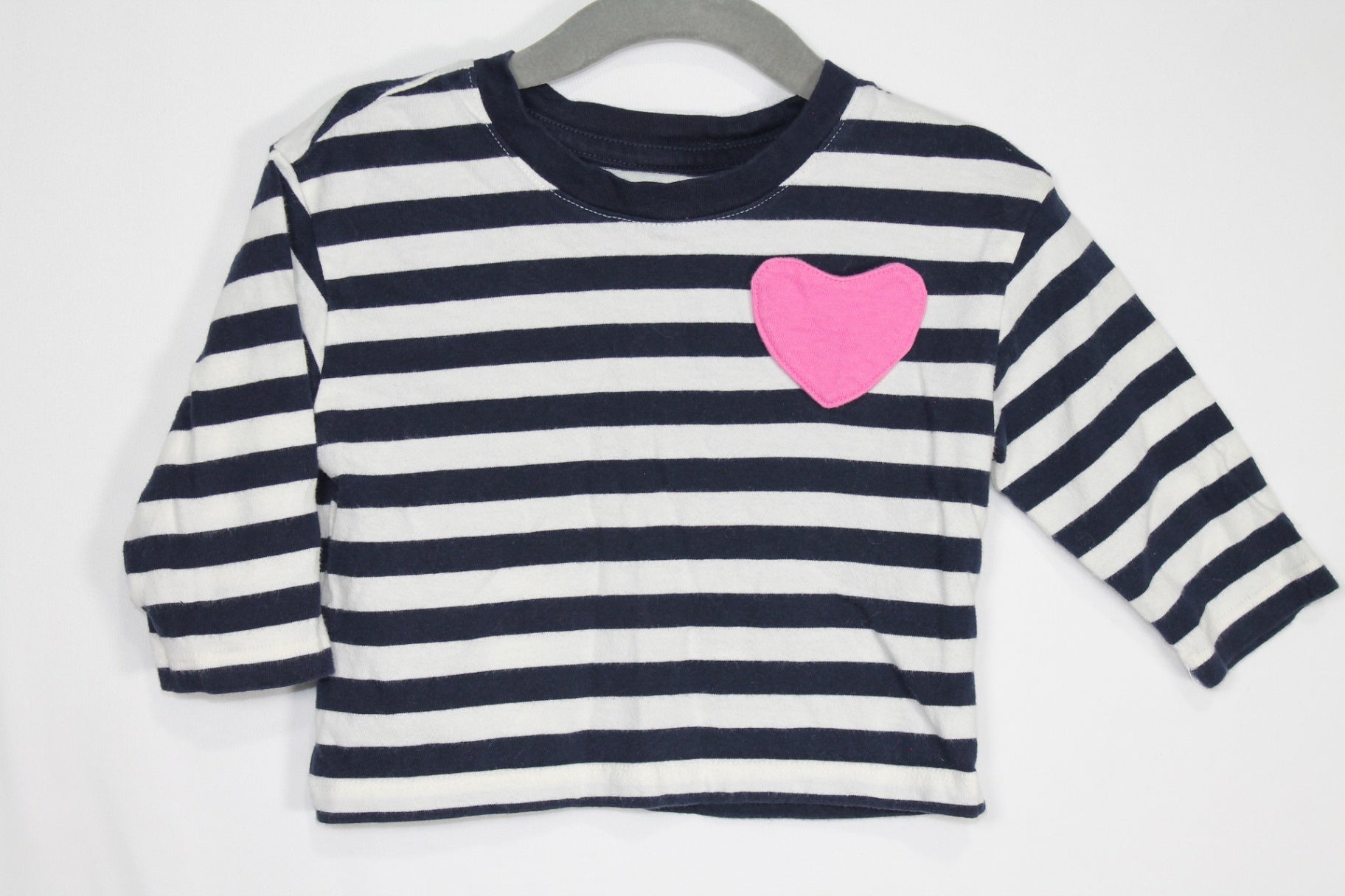 6-12m GAP Long Sleeve Shirt - White, Navy, and Pink