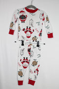 6-12m Carter's 2PC PJs - White w/Cookies