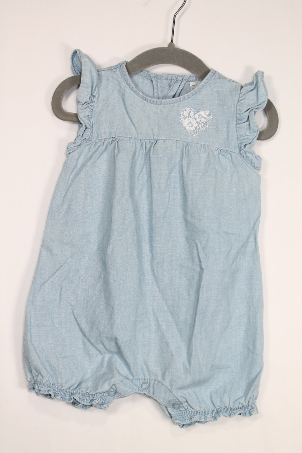 6-12m Carter's Romper - Light Blue