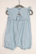 6-12m Carter's Romper - Light Blue