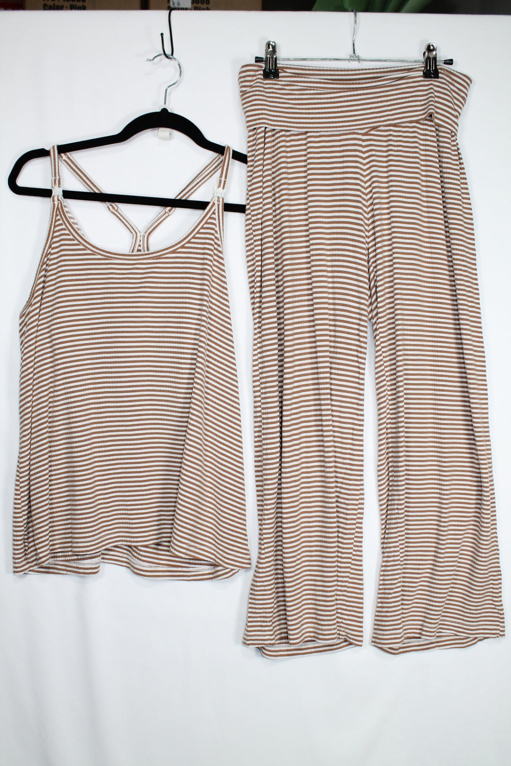 X/S Old Navy Maternity PJs - Brown and White