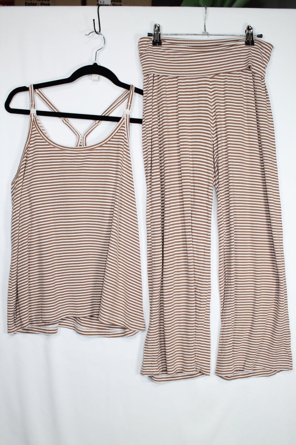 X/S Old Navy Maternity PJs - Brown and White