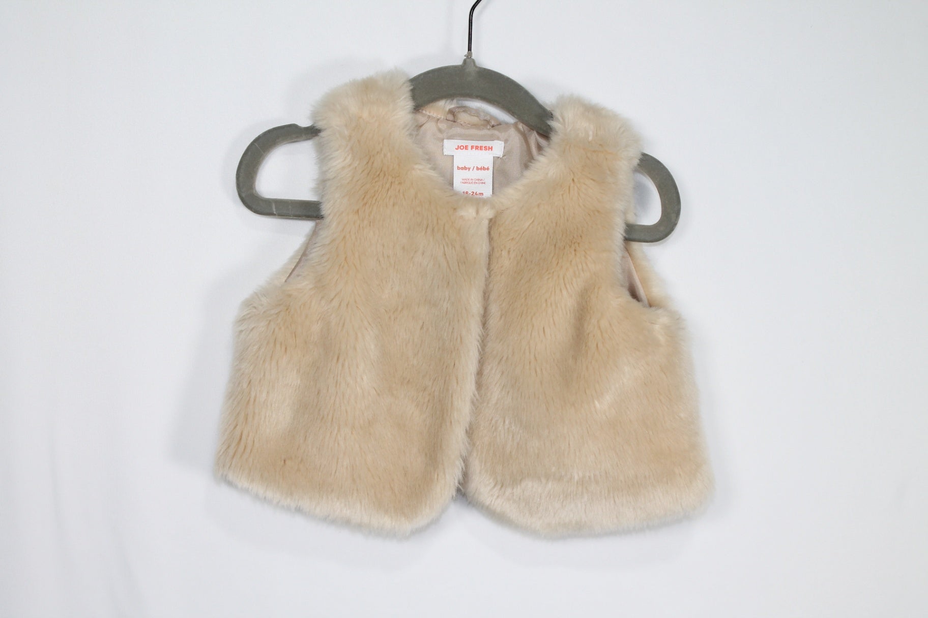 18-24m Joe Fresh Vest - Tan w/Fur