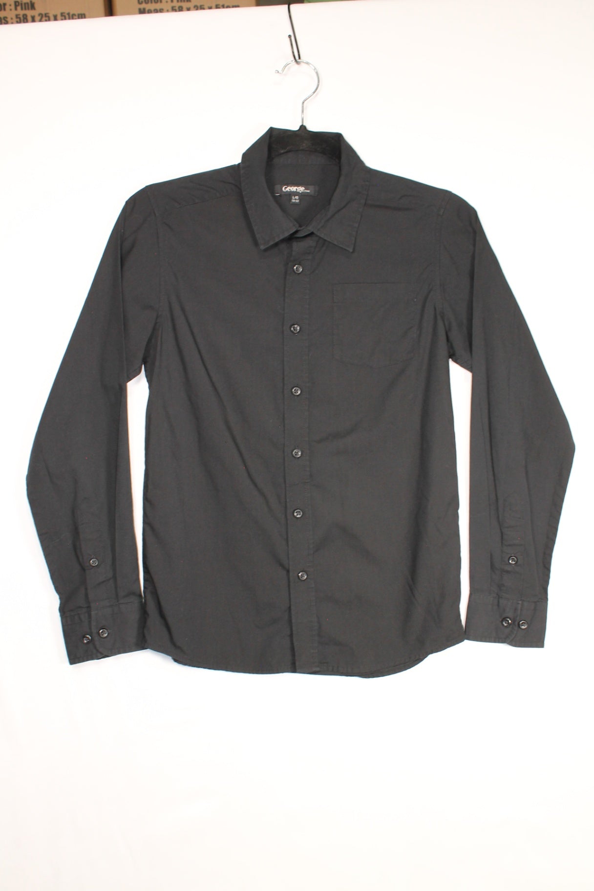 10/12Y George Dress Shirt - Black