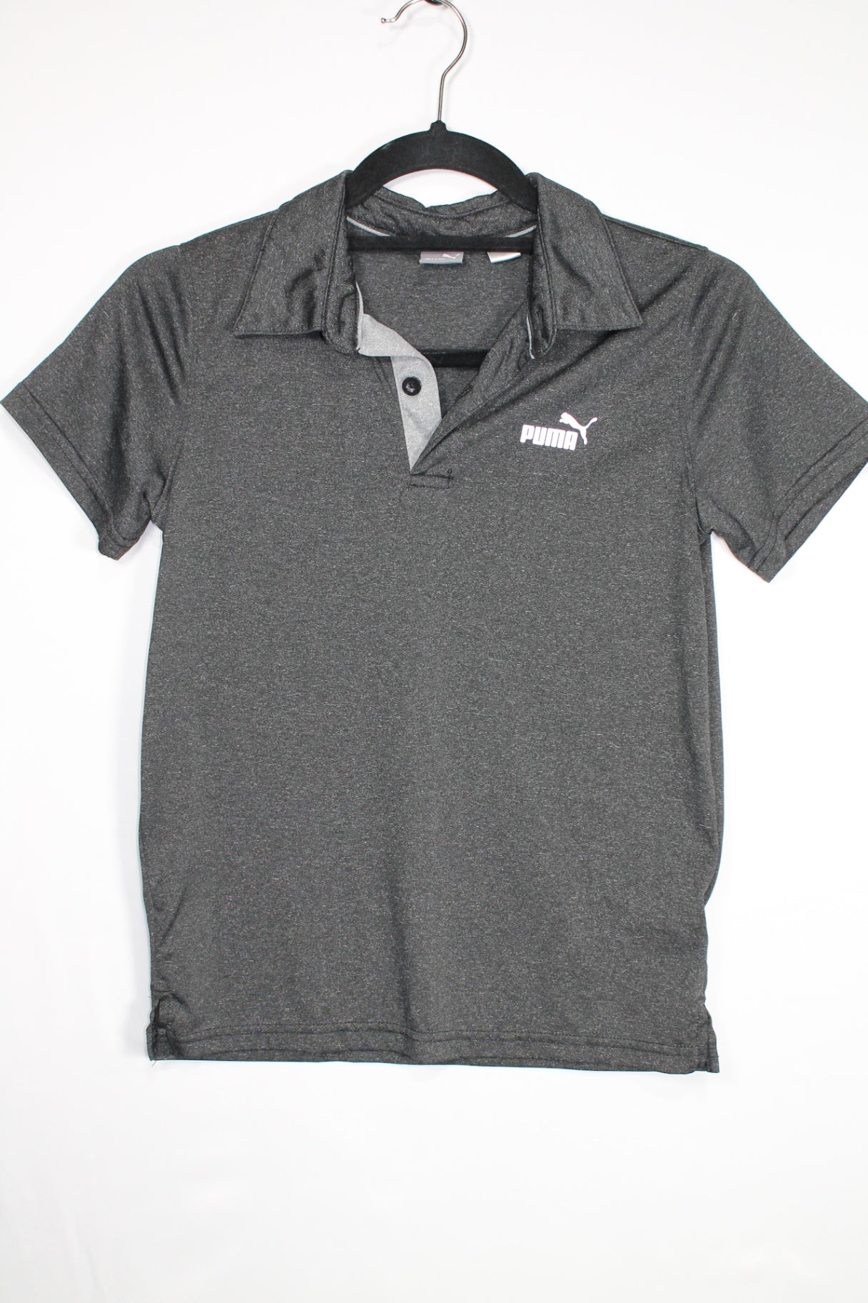 10/12Y Puma Polo Shirt - Dark Grey