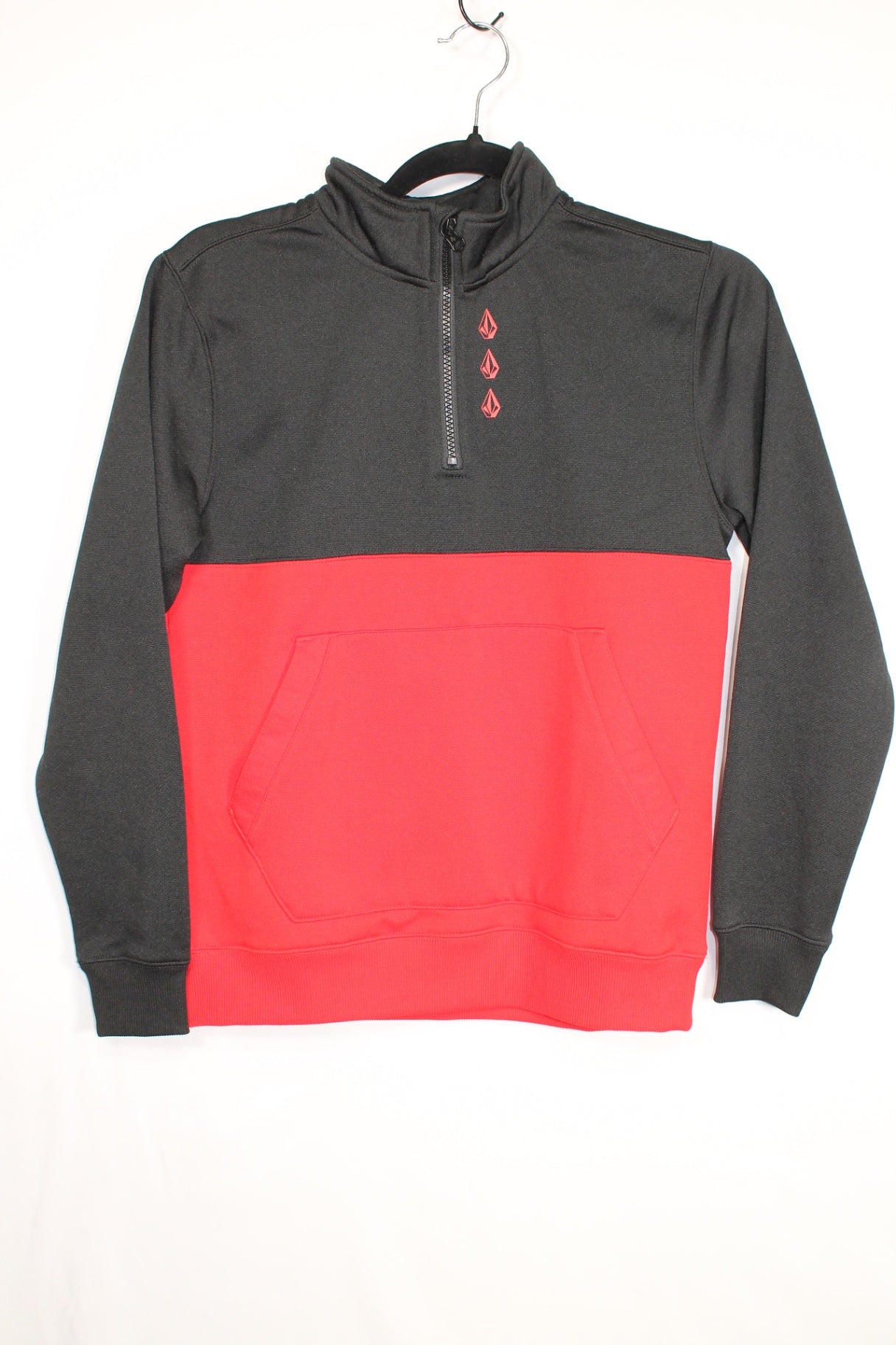 8/10Y Volcom Coat - Black and Red