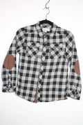 10/12Y Candiana Long Sleeve Shirt - Grey Plaid