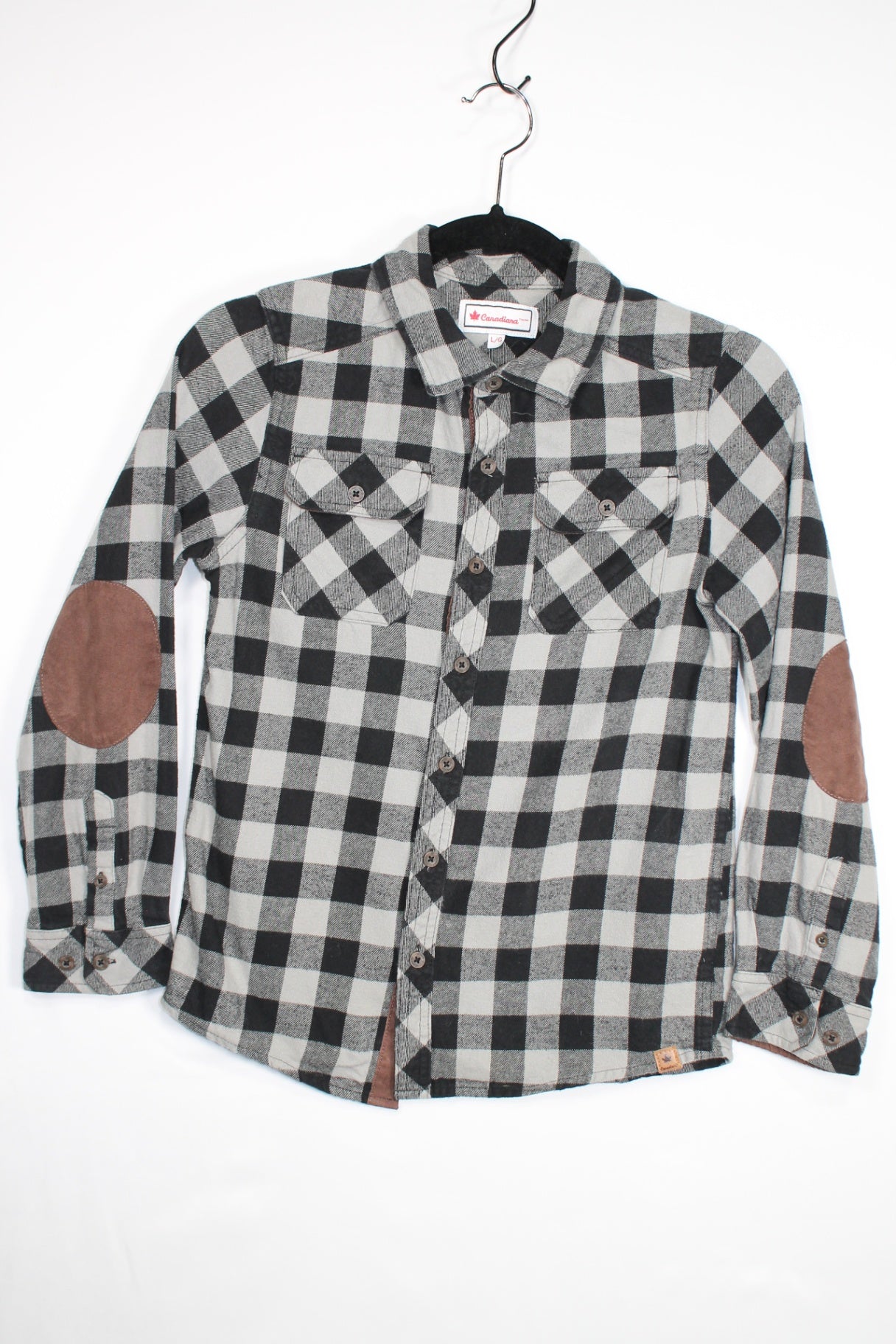 10/12Y Candiana Long Sleeve Shirt - Grey Plaid